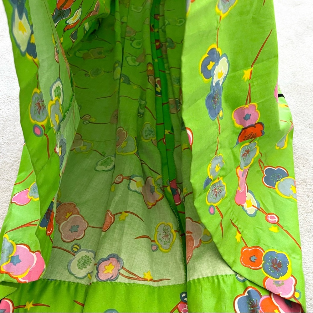 PIKAKE FASHIONS VINTAGE HAWAIIAN MAXI DRESS SIZE LARGE ARTSY ART TO WEAR - Picture 3 of 12